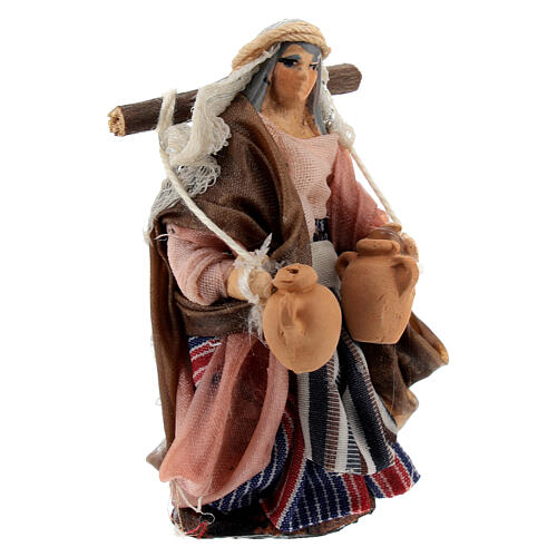 Water carrier with jars for 6 cm Neapolitan Nativity Scene 3