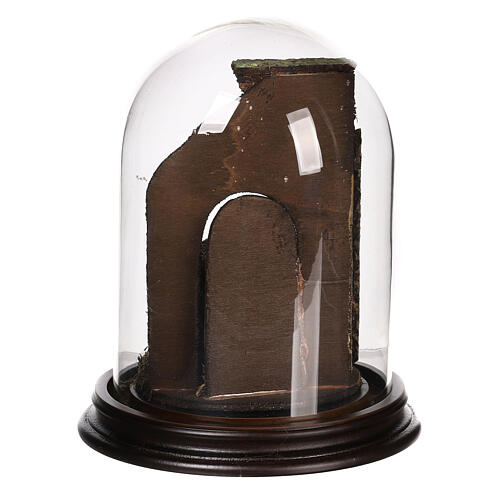 Bell jar with Nativity Scene 15x15 cm for 6 cm Neapolitan Nativity Scene 5