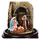 Bell jar with Nativity Scene 15x15 cm for 6 cm Neapolitan Nativity Scene s2