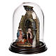Bell jar with Nativity Scene 15x15 cm for 6 cm Neapolitan Nativity Scene s4