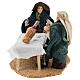 Card players at the table for 12 cm Neapolitan Nativity Scene s4