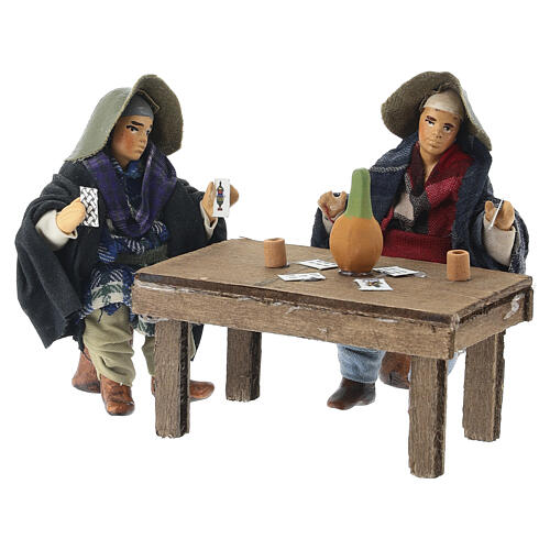 Jugadores de cartas con mesa 12 cm belén napolitano 2