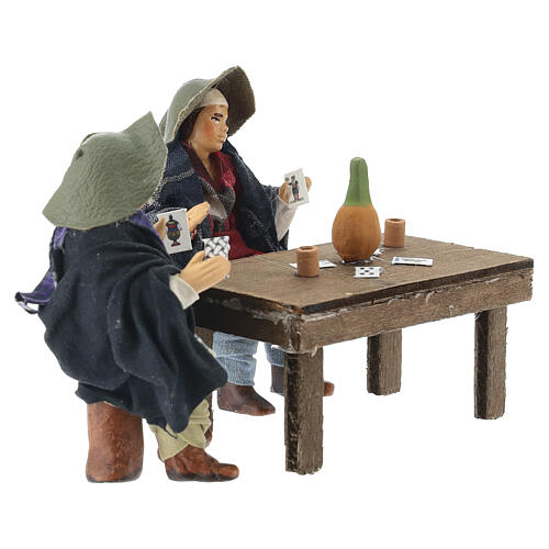 Jugadores de cartas con mesa 12 cm belén napolitano 3