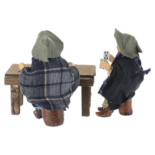 Card players with table 12 cm Neapolitan nativity scene 5
