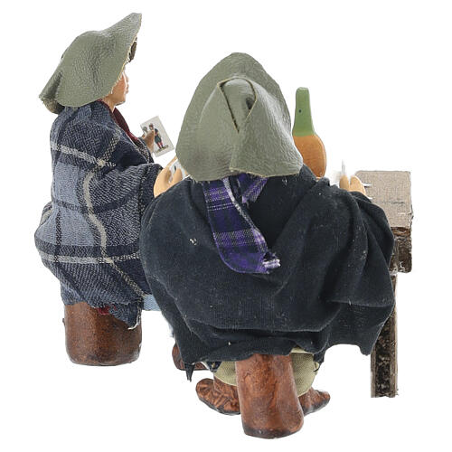 Card players with table 12 cm Neapolitan nativity scene 6