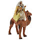 White Wise Man on his camel for 12 cm Neapolitan Nativity Scene s4