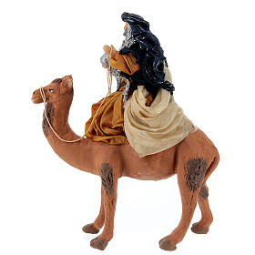 Wise man on a camel for 12 cm Neapolitan Nativity Scene