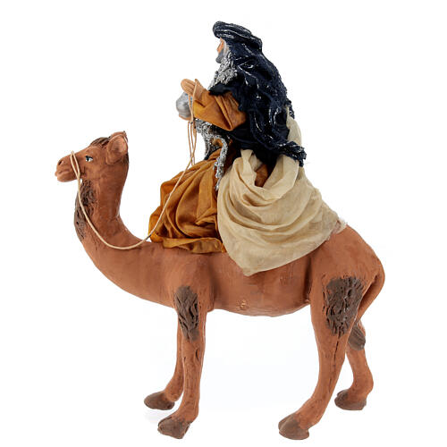 Magio a cammello 12 cm in ginocchio presepe napoletano 1