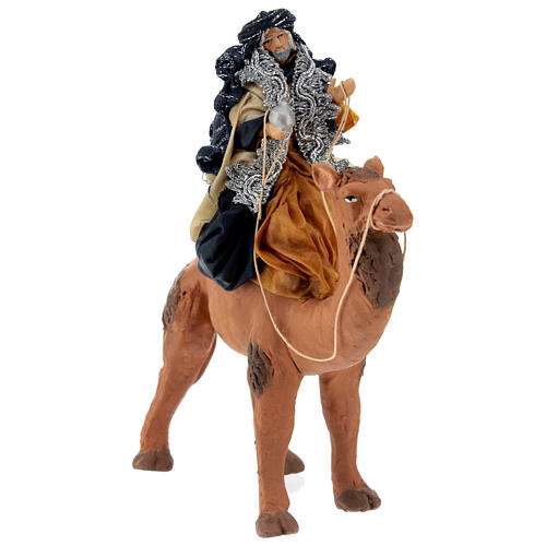 Magio a cammello 12 cm in ginocchio presepe napoletano 4