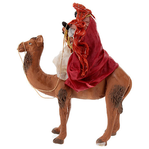 Moor Wise Man on a camel for 12 cm Neapolitan Nativity Scene 1