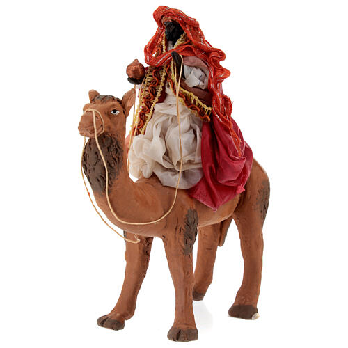 Moor Wise Man on a camel for 12 cm Neapolitan Nativity Scene 3