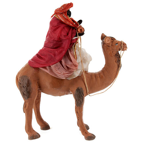 Moor Wise Man on a camel for 12 cm Neapolitan Nativity Scene 5