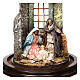 Bell jar with Nativity of 8 cm forNeapolitan Nativity Scene 25x20 cm s2