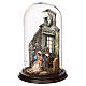 Bell jar with Nativity of 8 cm forNeapolitan Nativity Scene 25x20 cm s3