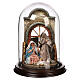 Bell jar 25x20 cm with Nativity of 10 cm for Neapolitan Nativity Scene s1