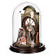 Bell jar 25x20 cm with Nativity of 10 cm for Neapolitan Nativity Scene s3