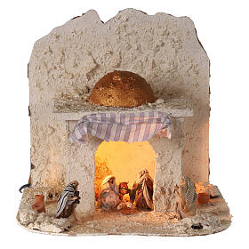 Capanna araba 28x30x28 cm completa 6 cm presepe napoletano
