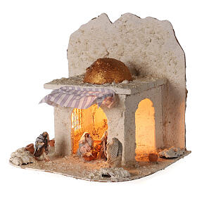 Capanna araba 28x30x28 cm completa 6 cm presepe napoletano