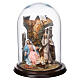Nativity under a bell jar 30x25 cm for 14 cm Neapolitan Nativity Scene s1