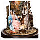 Nativity under a bell jar 30x25 cm for 14 cm Neapolitan Nativity Scene s2