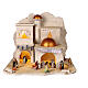 Presepe arabo cupola oro 35x45x50 cm completo 6 cm s1