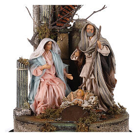 Nativity in a bell jar 40x30 cm for 15 cm Neapolitan Nativity Scene