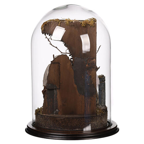 Nativity in a bell jar 40x30 cm for 15 cm Neapolitan Nativity Scene 5