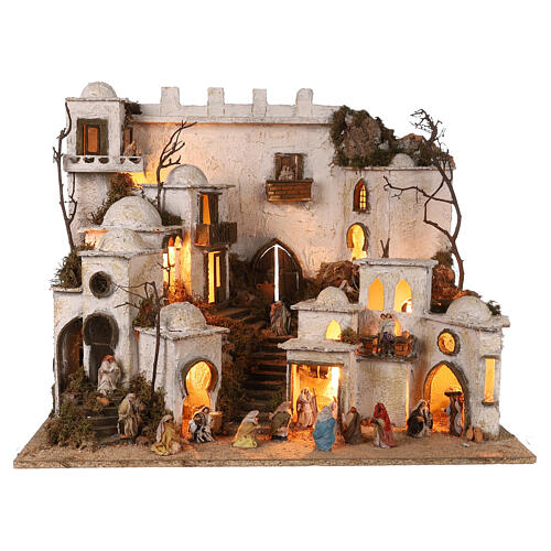Arabic Nativity Scene with fire 65x75x50 cm for 6 cm characters 1