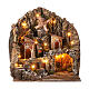 Beleuchtete Krippe 45x40x50 cm Ofen Bachmühle für Statuen von 8 cm s1