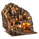 Presepe illuminato 45x40x50 cm forno ruscello mulino per statue 8 cm s3