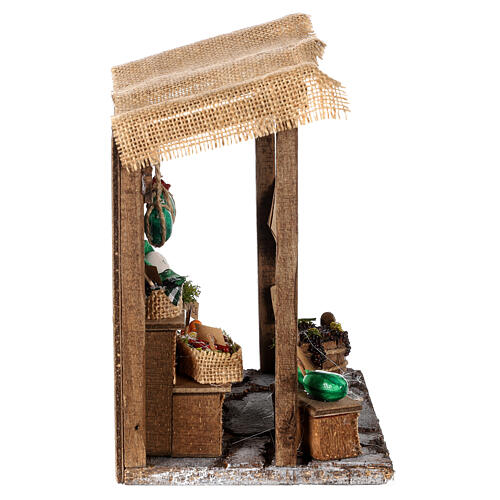 Banca de frutas 20x20x15 cm para presépio napolitano de 12 cm 4