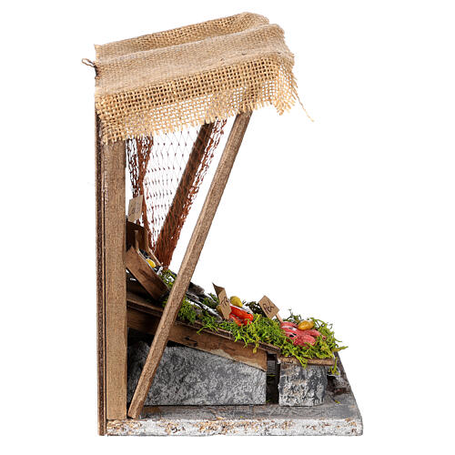 Banca do peixe 20x20x15 cm para presépio napolitano de 12 cm 4