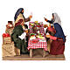 Familie beim Essen animiert 15x20x20 cm Neapolitanische Krippe, 12 cm s1
