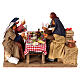 Family eating 15x20x20 cm 12 cm ANIMATED Naples nativity scene s5