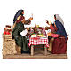 Family eating 15x20x20 cm 12 cm ANIMATED Naples nativity scene s7