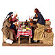 Family eating 15x20x20 cm 12 cm ANIMATED Naples nativity scene s6
