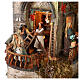 Complete Neapolitan Nativity Scene, multi-storey setting with lights, well and characters of 14 cm 100x80x60 cm s6