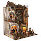 Complete Neapolitan Nativity Scene, multi-storey setting with lights, well and characters of 14 cm 100x80x60 cm s9