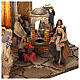 Complete Neapolitan Nativity Scene, multi-storey setting with lights, well and characters of 14 cm 100x80x60 cm s11