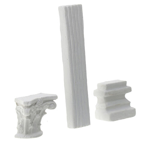Half column, set of 3, ready to be painted, for Neapolitan Nativity Scene, 18 cm 3