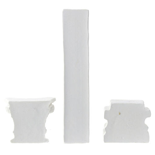 Half column, set of 3, ready to be painted, for Neapolitan Nativity Scene, 18 cm 4