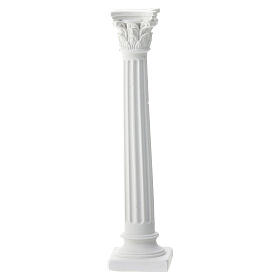Column with Corinthian capital, plaster to paint, for Neapolitan Nativity Scene, 10 cm