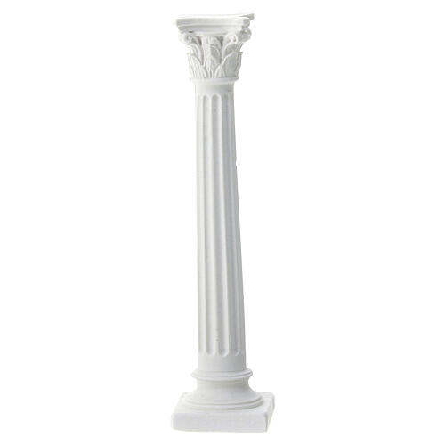 Column with Corinthian capital, plaster to paint, for Neapolitan Nativity Scene, 10 cm 1