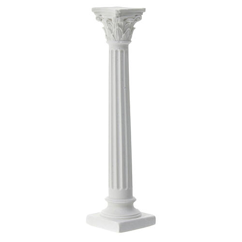 Column with Corinthian capital, plaster to paint, for Neapolitan Nativity Scene, 10 cm 2
