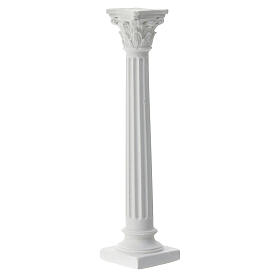 Striped column statue plaster for coloring Neapolitan nativity scene 10 cm