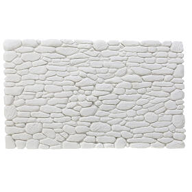 Natursteinwand, horizontal, Krippenzubehör, weißer Gips, 15x25 cm