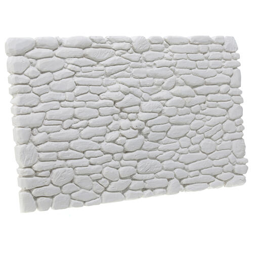 Natursteinwand, horizontal, Krippenzubehör, weißer Gips, 15x25 cm 3