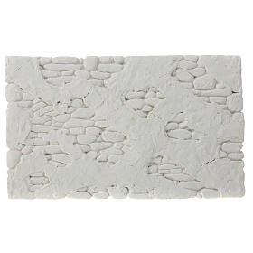 Stone wall with plaster, for Neapolitan Nativity Scene, to paint, 25x15 cm