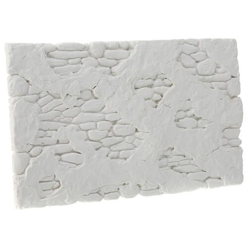 Muro pietra con intonaco presepe napoletano gesso da colorare 25x15 cm 3