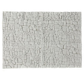 Mauer, weißer Gips, nicht bemalt, Krippenzubehör, 20x30 cm